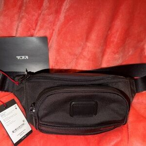 TUMI Black Belt Bag for Men